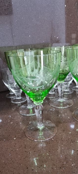 Pahare cristal verde