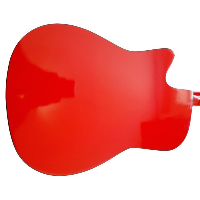 Chitara clasica IdeallStore®, 95 cm, lemn, Cutaway, rosu, stativ