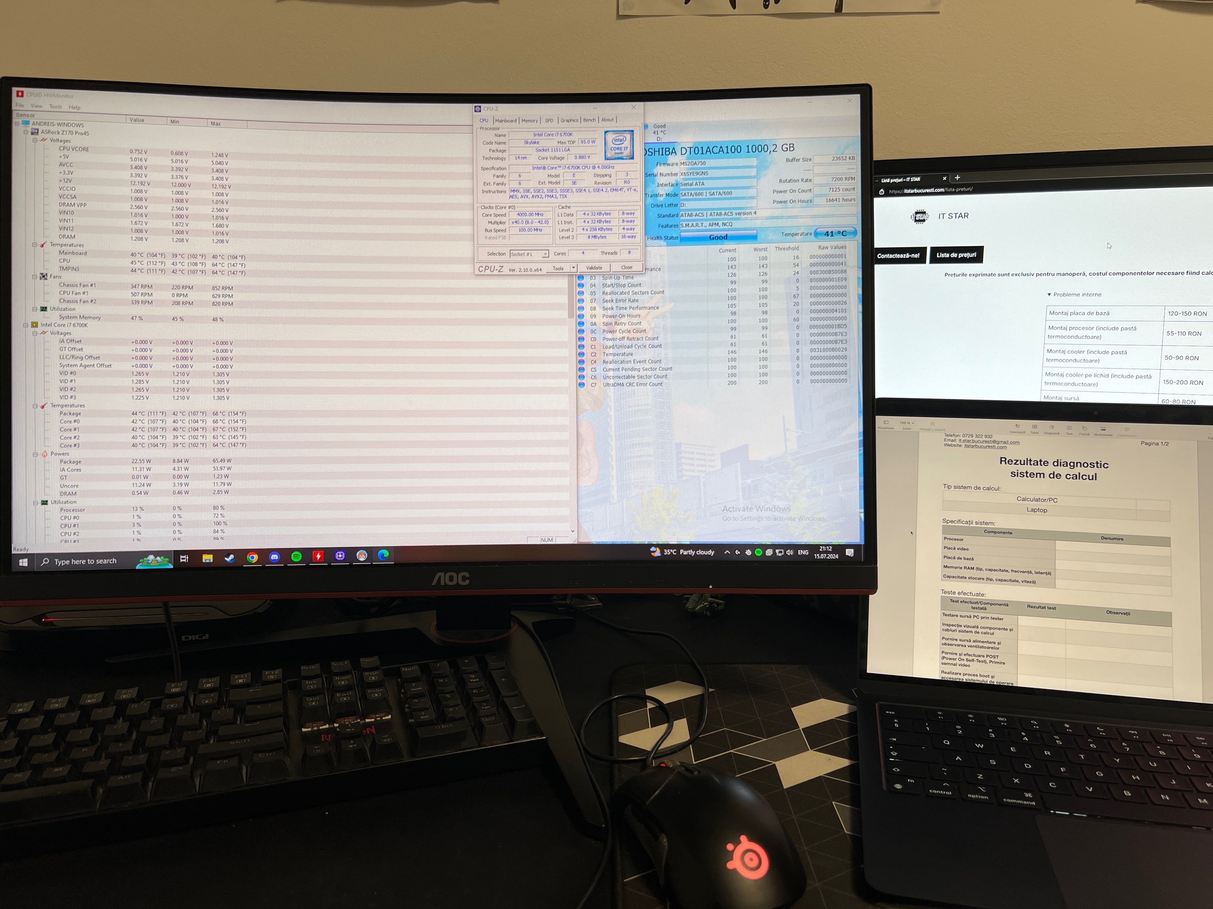 Reparatii calculatoare si laptop la domiciliu/Asamblare PC
