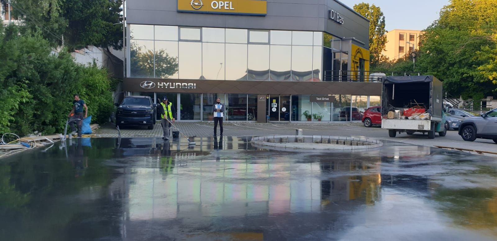 Turnare Beton Finisat cu Elicopter si cuart - Pardoseli Elicopterizate