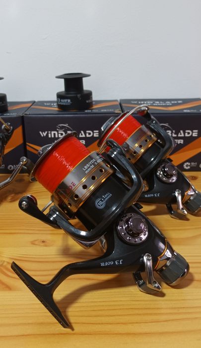 SET 4 Mulinete WIND BLADE J3 60FR, 9+1Rulmenti,Baitrunner