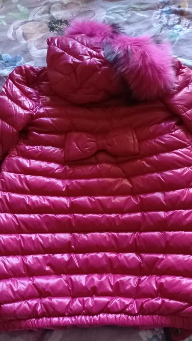 Чисто нови якета от 100% гъши пух с лисица за момиче 9-10 г.