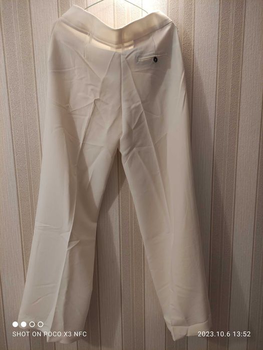 Pantaloni Mango albi 40