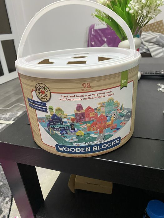 Wooden building blocks