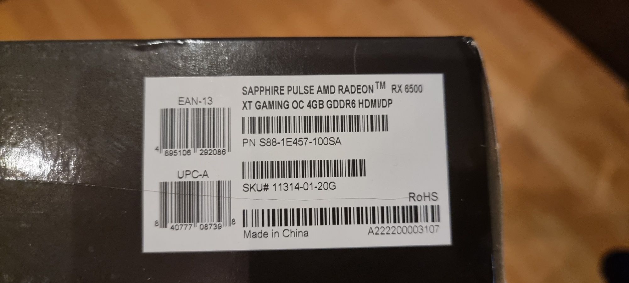 Placa video Sapphire Radeon RX 6500 XT PULSE OC 4GB GDDR6 64-bit