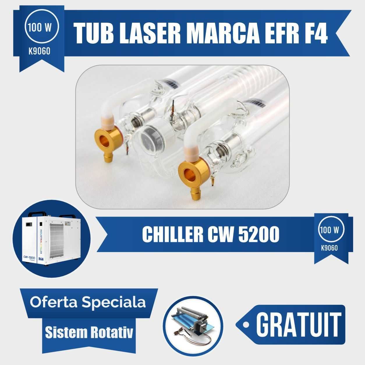 Gravator Laser K9060, Putere 100W, Controler RUIDA 900x600 mmm