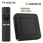 Смарт тв приставка Z6 Android 10 пульт голосовой