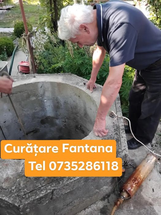 Curățire fântâni dezinfectez