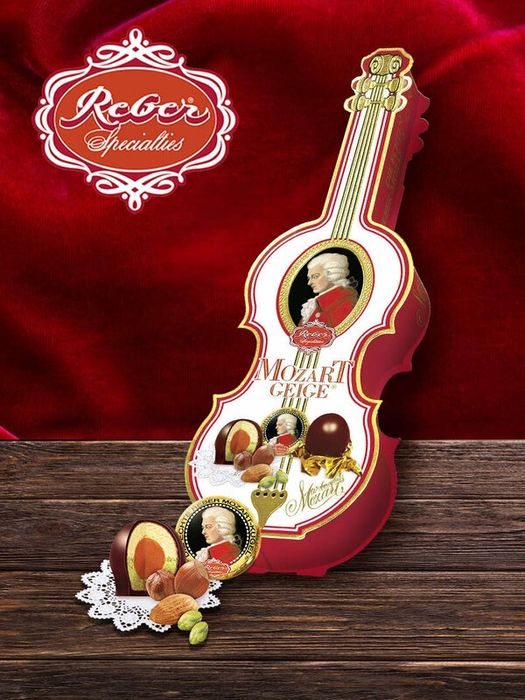 Конфеты шоколадные Reber Mozart из горького и молочного шоколада Скрип