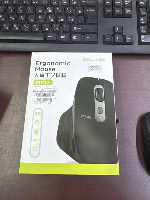 Мышь Delux M912 ergonomic mouse черный  3.7v 15mA