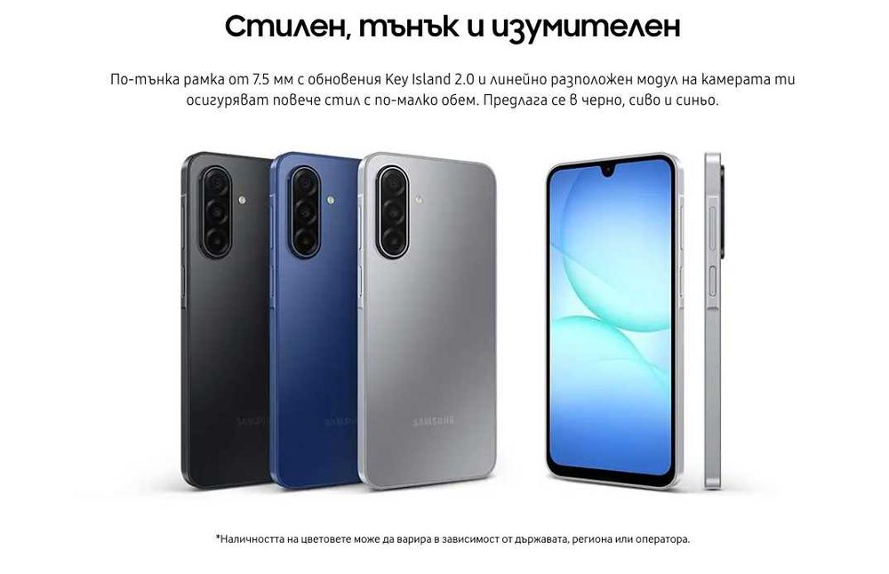 Чисто НОВ! Смартфон Samsung A17 5G 128GB 4RAM  СИН  2г. Гаранция!