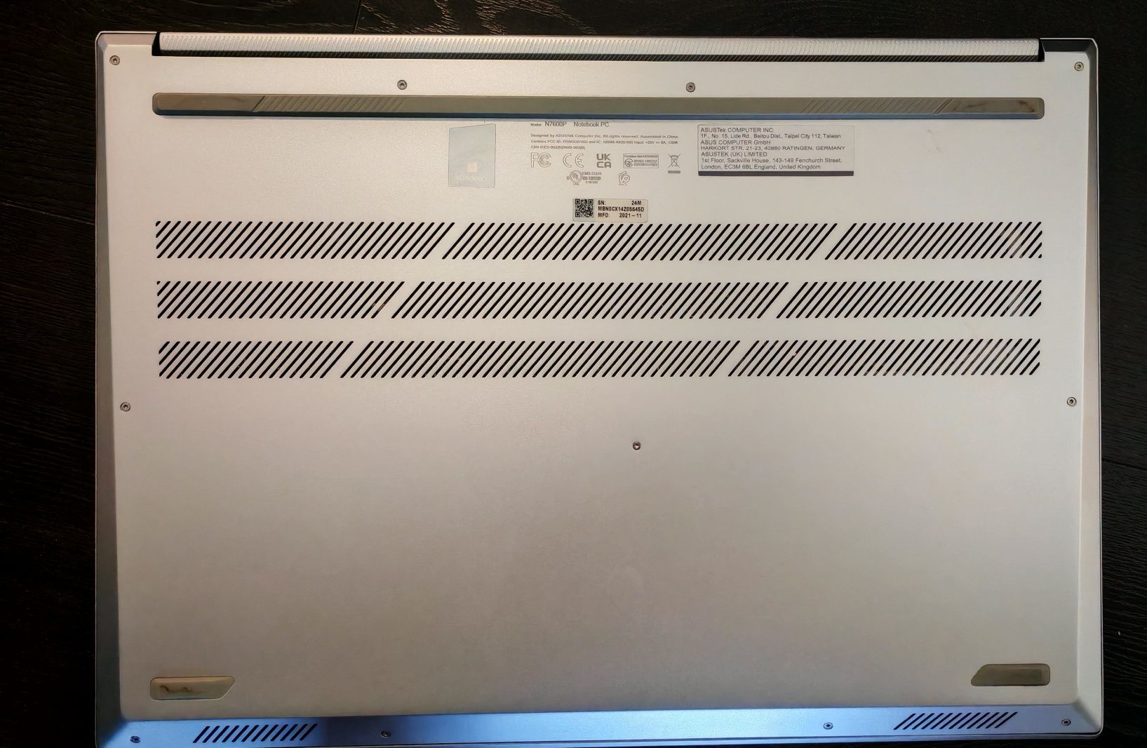 Asus vivobook 16x pro N7600P OLED Nvidia RTX 3050 Intel i7 512gb Win11