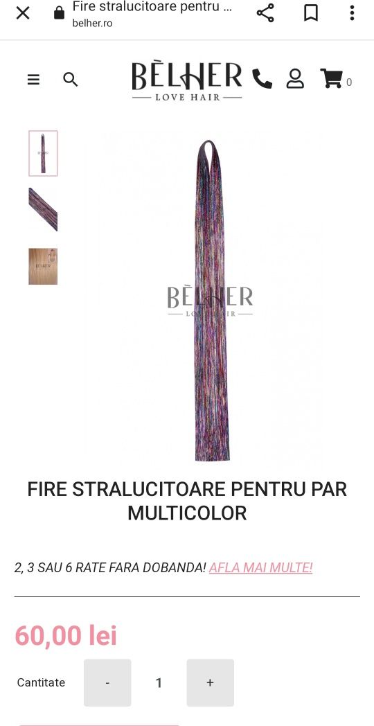 Fire stralucitoare par extensii multicolor