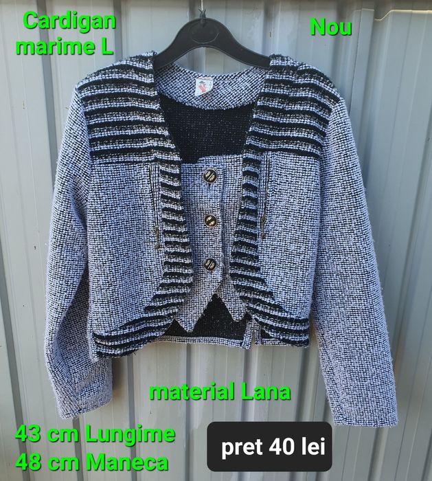 Cardigan scurt lana