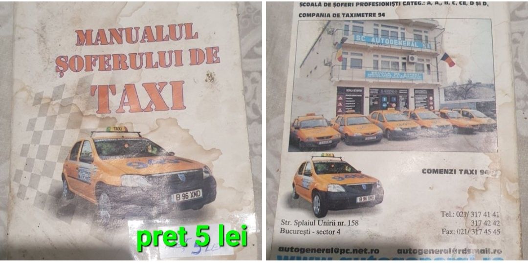 Carti soferie/Manualul soferului de Taxi