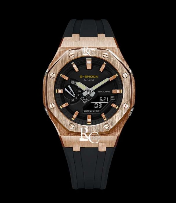 Ceas Sport Casio G-Shock RoyalOak Black-Roze – Nou, Garanție 2 Ani