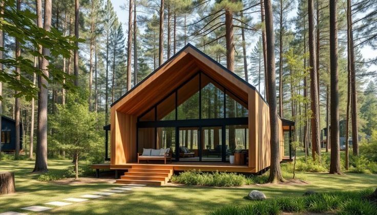 Construim cabane din lemn tip A