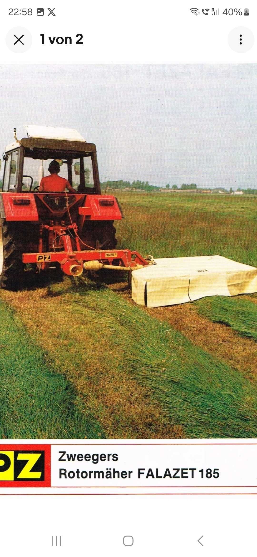 Cositoare Rotativă PZ 185  Falazet (Vicon)
