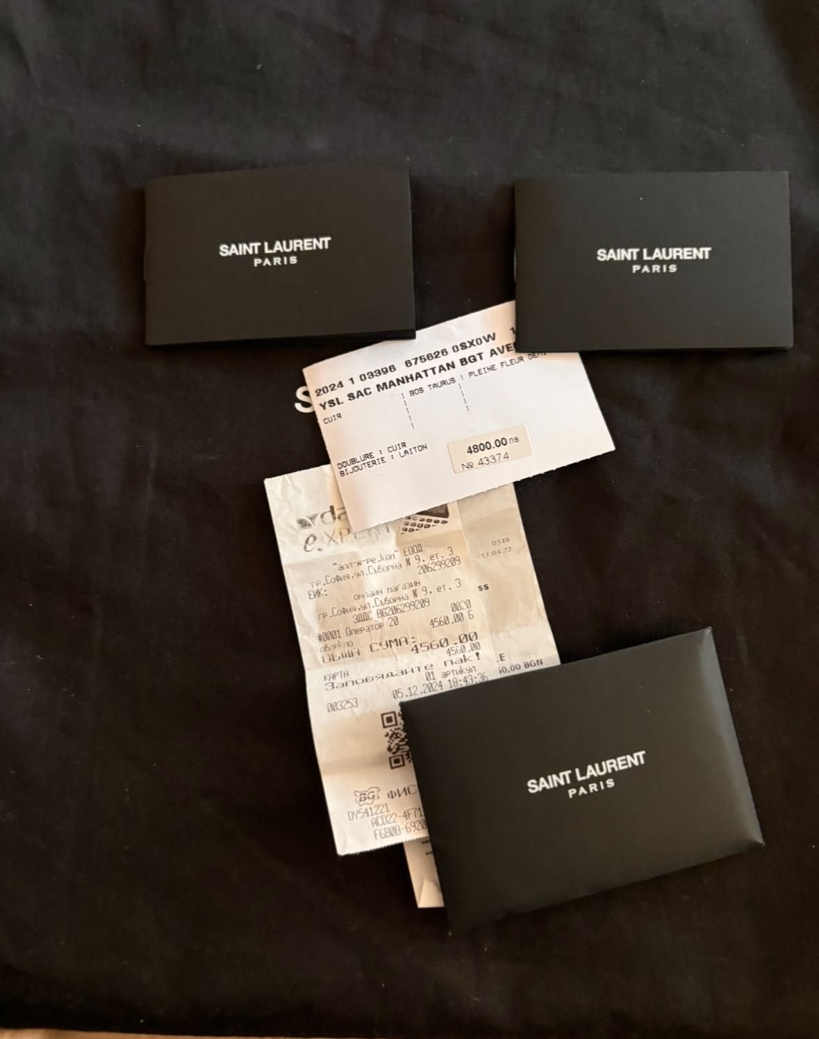 Saint Laurent чанта оригинална с касова бележка