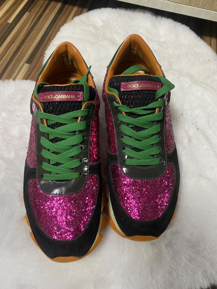 Sneakers /adidasi Dolce&Gabbana Capri glitter originali