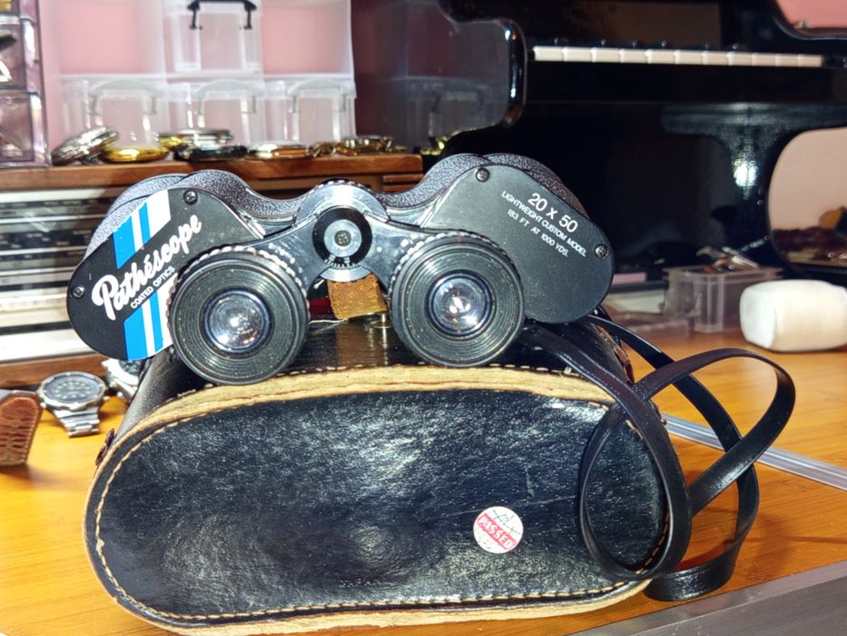Binoclu vintage Pathescope 20x50,Made în Japonia
