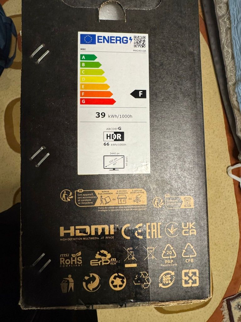 Monitor Gaming MSI 40"