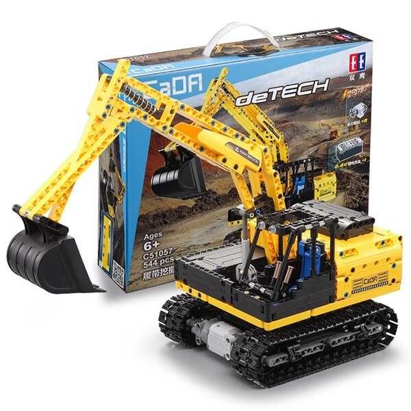 Excavator cu telecomanda CADA, set constructie din 544 piese