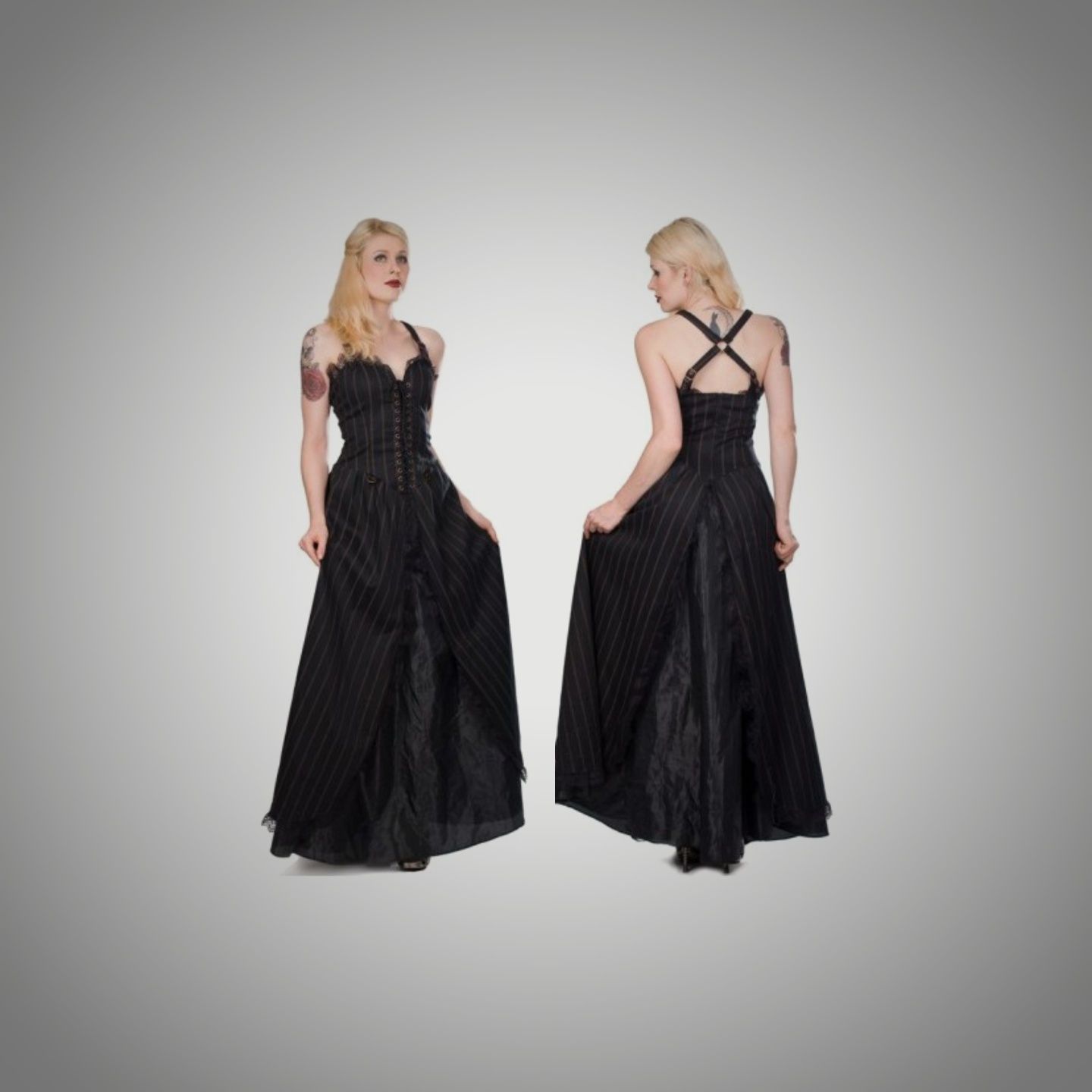 Rochie gotica Aderlass steampunk goth burleska