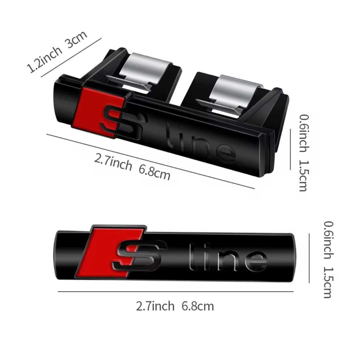 SET embleme Sline Emblema grila Embleme Aripi Sticker Stema Audi negre