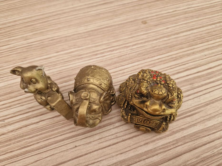 Statuete Broasca țestoasă Money Frog+Elefant+Porcușorul cu moneda Bagu