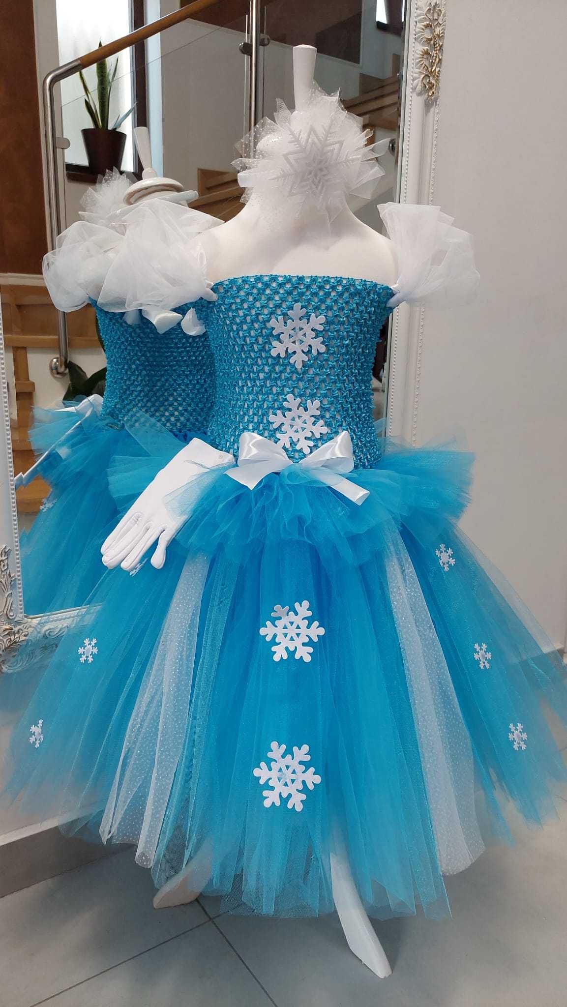 Rochita TUTU Printesa Elsa Frozen Fulg de Nea Craiasa Iernii serbare