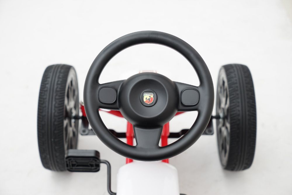 Masinuta GO Kart cu pedale Pentru copii de la Fiat Abarth #Alb