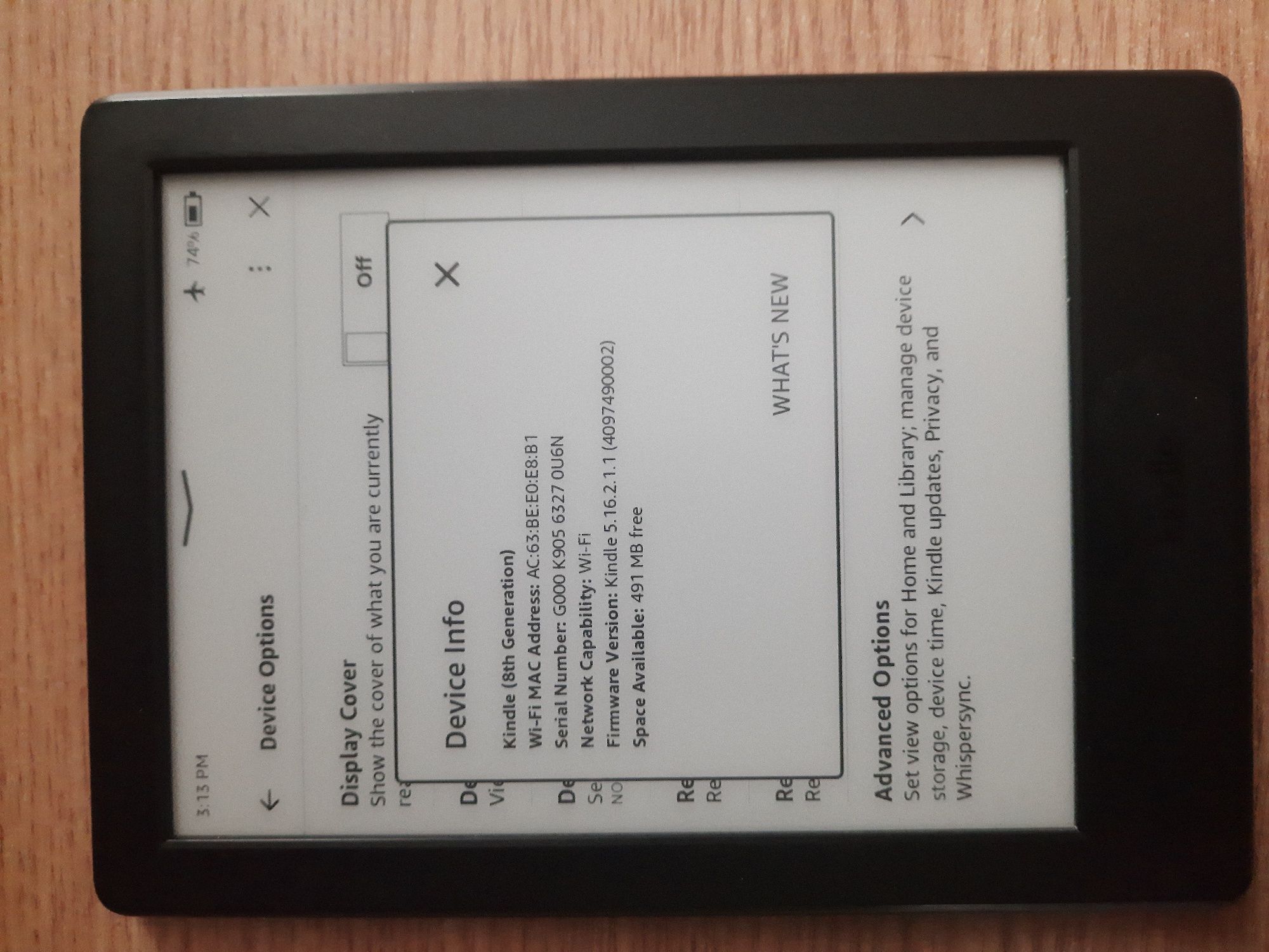 Kindle generația 8 2016