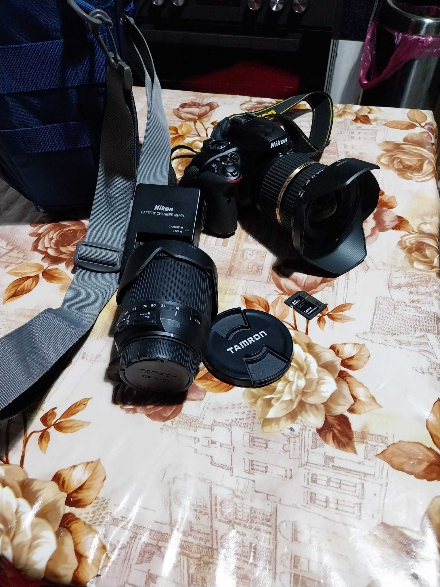 nikon d3400 cu obiectiv tamron AF 18-200mm f/3.5-6.3 nikon di 2