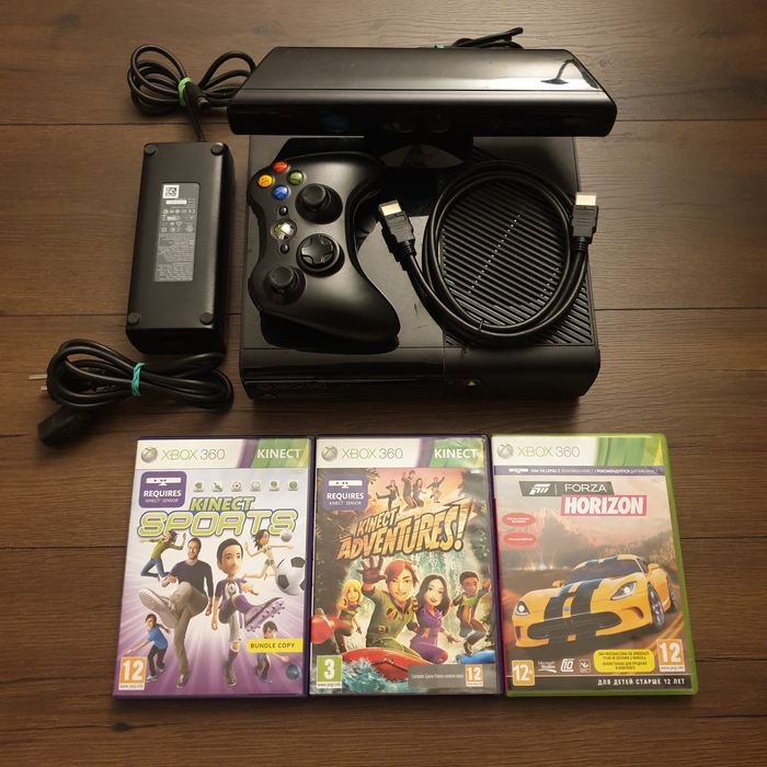 Xbox 360 E 500Gb complet la cutie cu Kinect