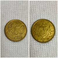 moneda 50 euro cent 2002 Italia