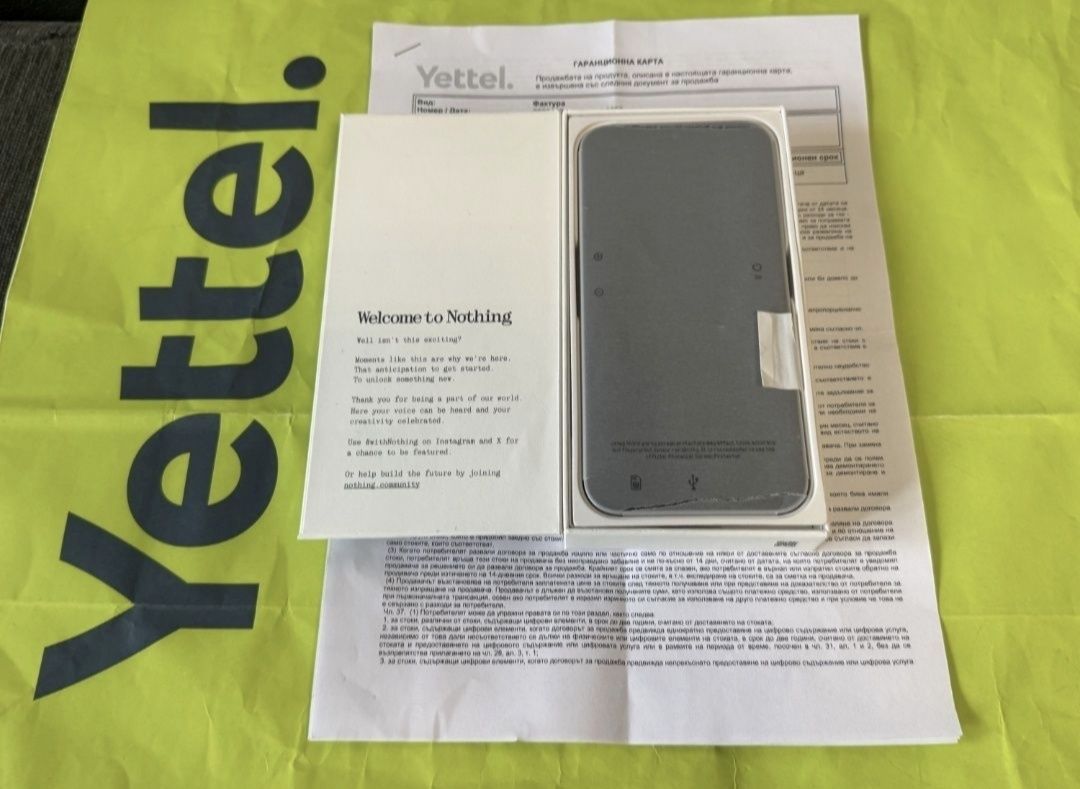 КАТО НОВ 256GB Nothing Phone 2A Plus 5G Гаранция Yettel 2028 Grey