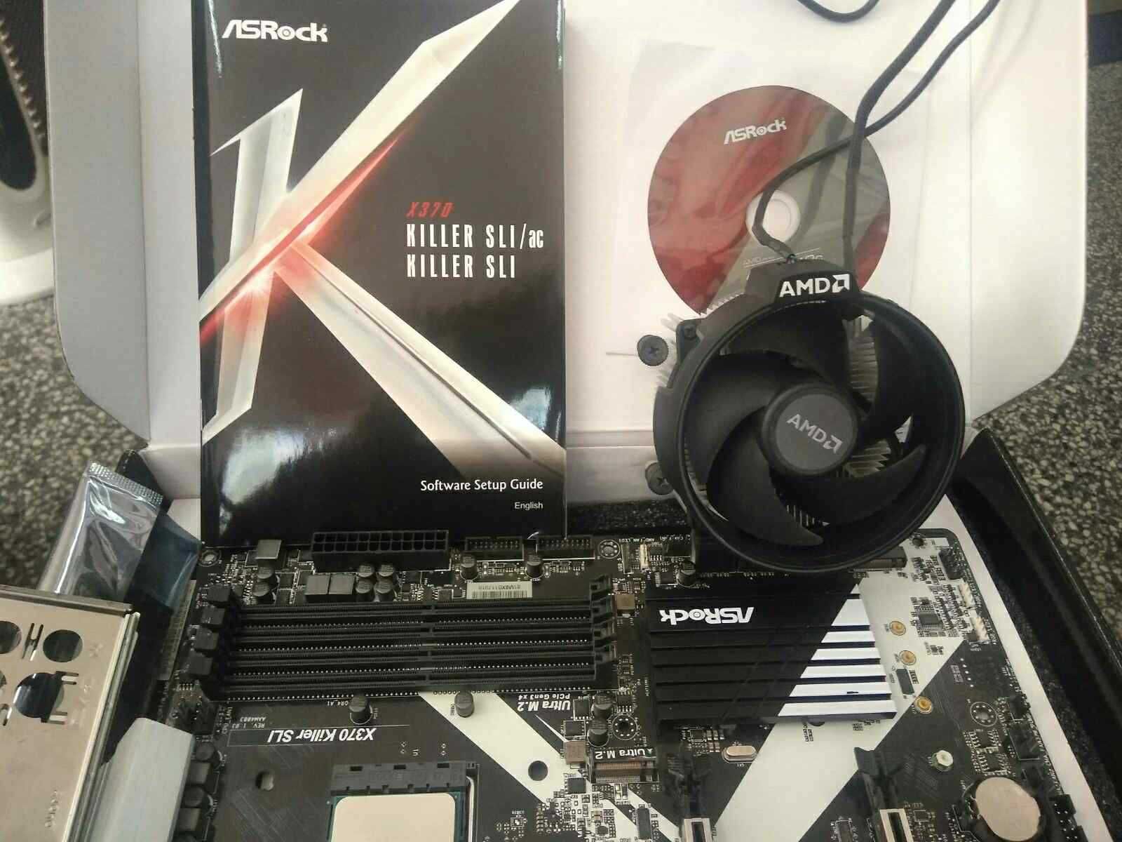 Дъно Asrock x370 + Ryzen 7 2700