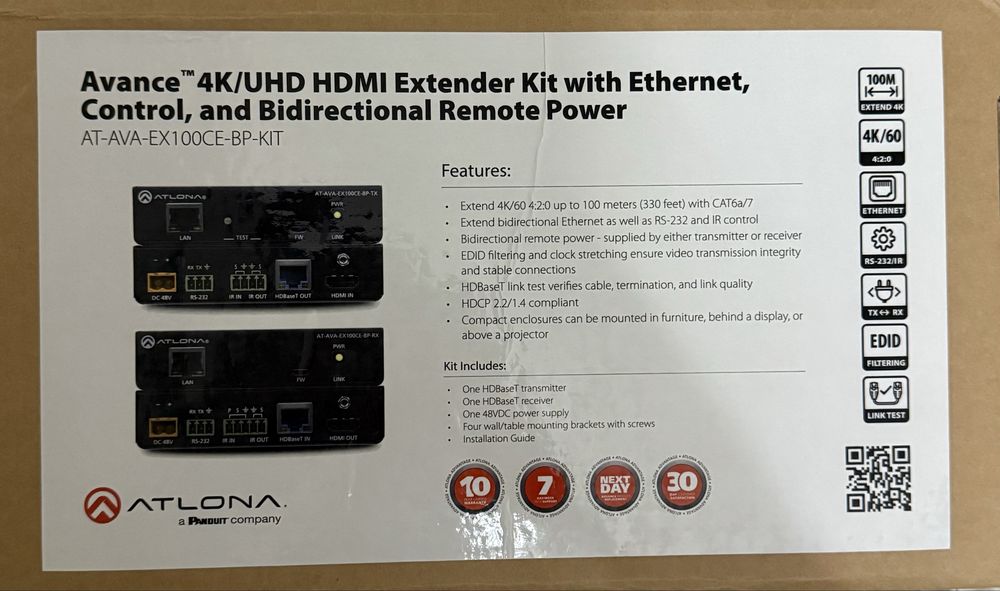 Fane Amanet: Kit de amplificare HDMI Atlona Avance 4K UHD Nou