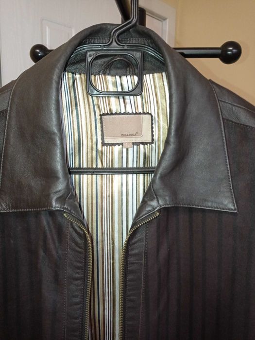 Кафяво кожено яке Pelluria