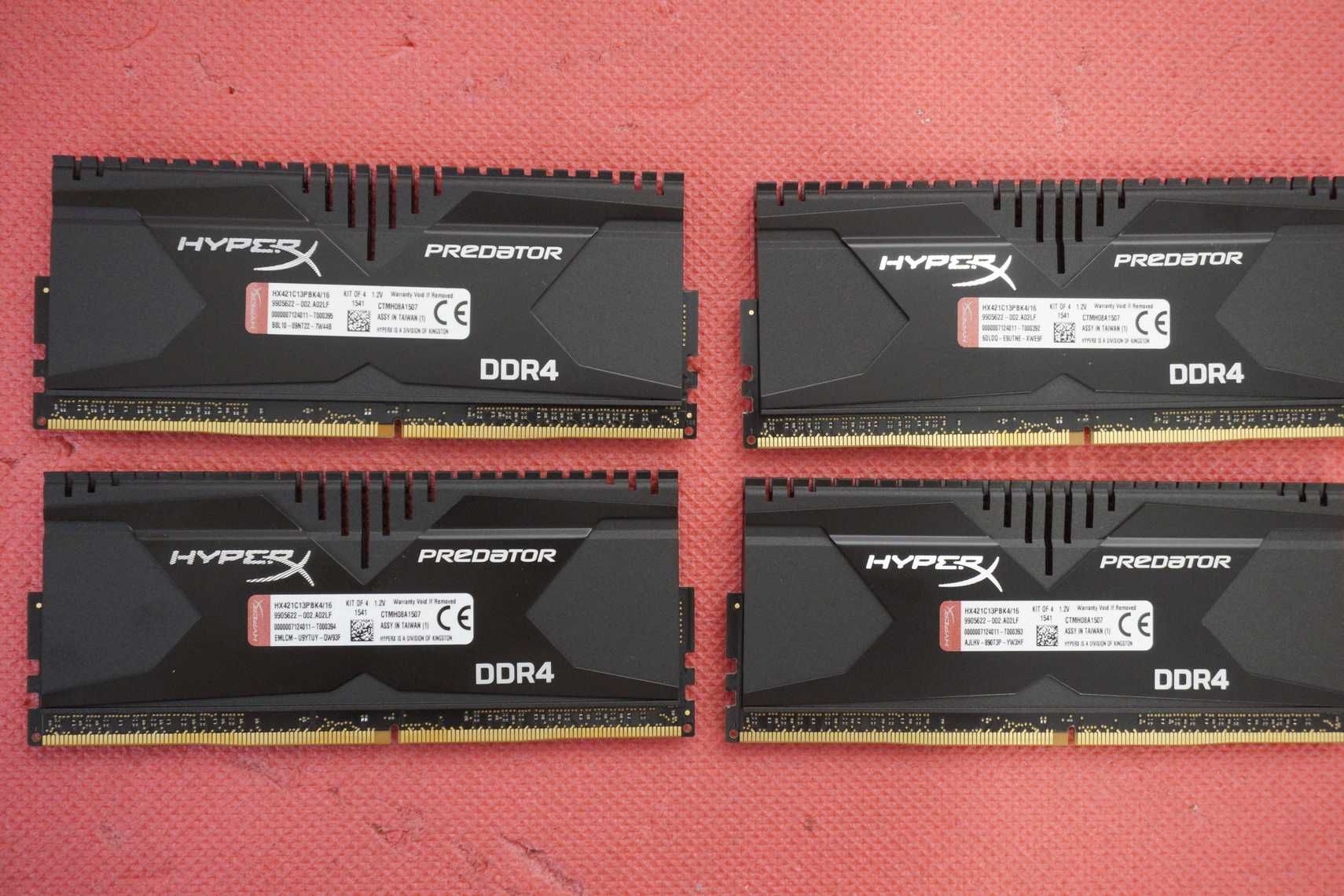 16GB (4x4GB) RAM DDR4 2133Mhz Cl 13 HyperX Predator / Вкл.ДДС