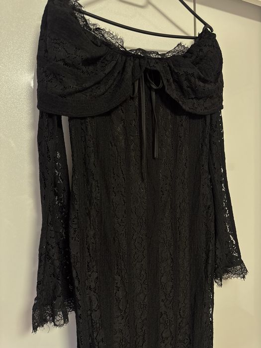 Rochie lungă neagră, elegantă, tip sirenă