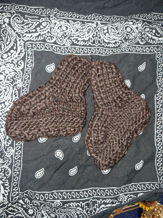 Șosete împletite handmade din lână (mărime medie)