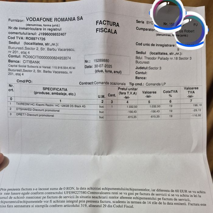 Xiaomi Redmi 14C 12 GB, sigilat, garantie Vodafone