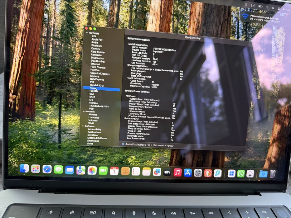 MacBook Pro (A2442) 2021 M1 Pro 16gb 1Tb Baterie 100%