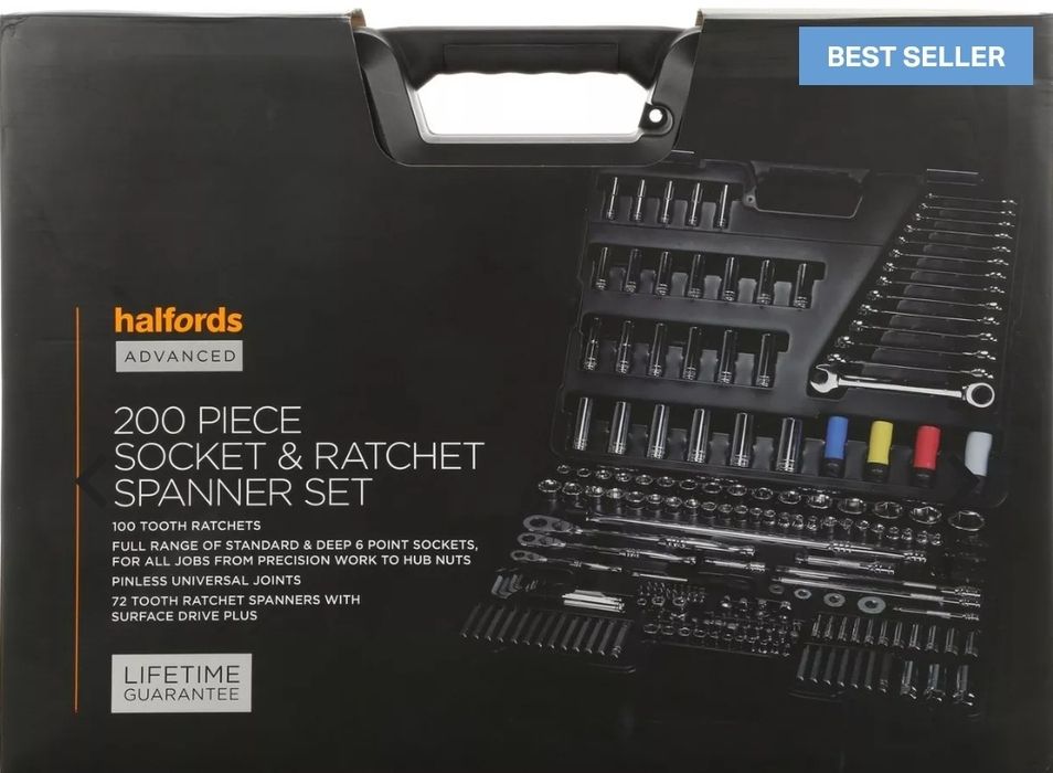 Trusa chei halfords 200 piese profesionala pentru profesionisti