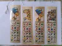 Semne de carte din papirus și farfurie din Egipt