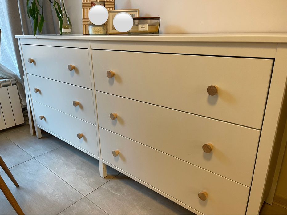 Бял Скрин Ikea Модел koppang 6 чекмеджета