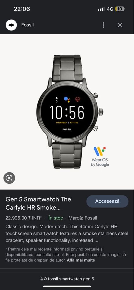 Smart watch Fossil gen 5