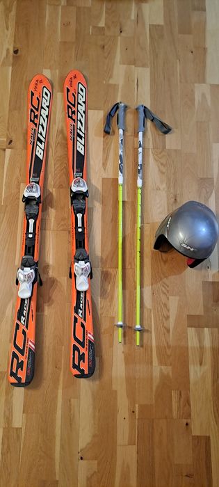 Set complet schi schiuri 130 cm bete casca